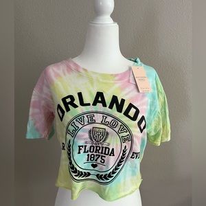 🆕 Orlando Florida Tie-dye Crop Top